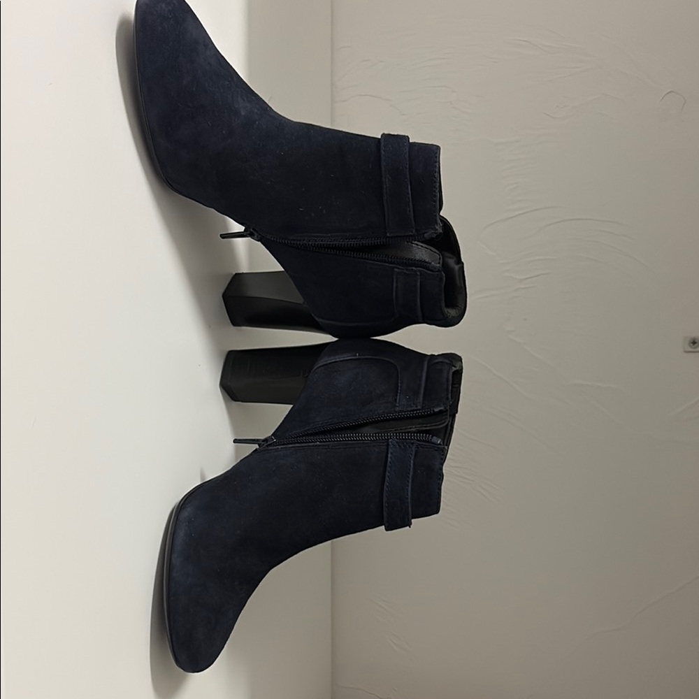 Alfani Blue Ankle Booties with Chunky Heel - Picture 3 of 5